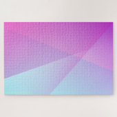 Abstraktes Lila Blue Geometric Ombre Gradient Puzzle (Horizontal)