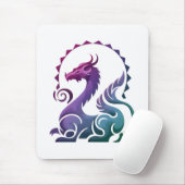 Abstraktes, Lila Dragon Gradient Logo Mousepad (Mit Mouse)