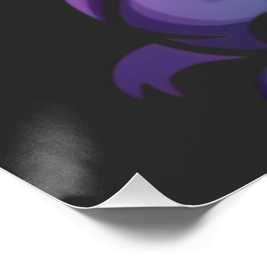 Abstraktes, Lila Dragon Gradient Logo Poster (Ecke)