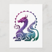 Abstraktes, Lila Dragon Gradient Logo Postkarte (Vorderseite)