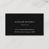 Abstraktes Lila dunkles Schwarzes Paint Modernes E Visitenkarte (Rückseite)