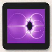 Abstraktes Lila Fraktal Getränkeuntersetzer (Vorderseite)