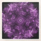 Abstraktes Lila Fraktal_Unique-Untersetzer Glasuntersetzer (Vorderseite)
