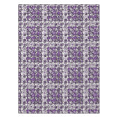 Abstraktes Lila, graues und schwarzes Zirkelmuster Tischdecke (Vorderseite)