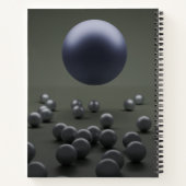 Abstraktes Lila-Gray-Spheres-Spiral-Notebook Notizblock (Rückseite)