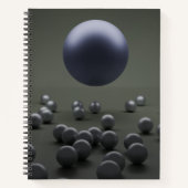 Abstraktes Lila-Gray-Spheres-Spiral-Notebook Notizblock (Vorderseite)