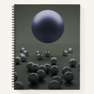 Abstraktes Lila-Gray-Spheres-Spiral-Notebook Notizblock