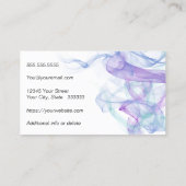 Abstraktes Lila Haaresgeschäft Visitenkarte (Rückseite)