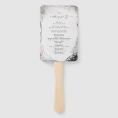 Abstraktes Lila Hochzeitsprogramm Fächer (Rückseite)