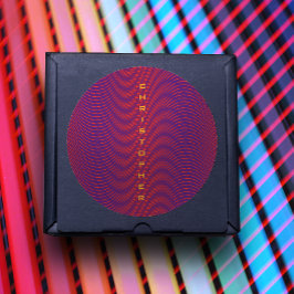 Abstraktes Lila, lebendiges Muster Modernes, indiv Runder Aufkleber