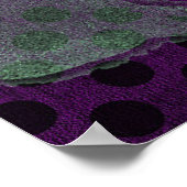 Abstraktes Lila Metallic Grunge Poster (Ecke)