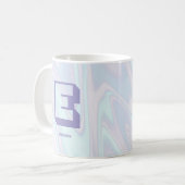 Abstraktes Lila Monogramm Stilmarmor Kaffeetasse (Vorderseite Links)