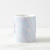 Abstraktes Lila Monogramm Stilmarmor Kaffeetasse (Mittel)