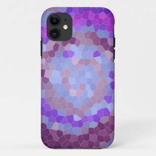 Abstraktes Lila Mosaik wirbeln iPhone 11 Hülle