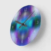 Abstraktes lila Muster Runde Wanduhr (Winkel)