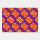 Abstraktes Lila Orange Fraktal Art Muster Geschenkpapier Set (Vorderseite 3)