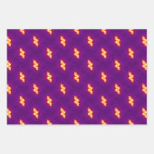 Abstraktes Lila Orange Fraktal Art Muster Geschenkpapier Set (Vorderseite 2)