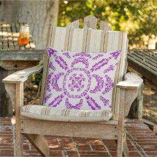Abstraktes lila Orchideen-Blumen-Design-Muster-Kun Kissen