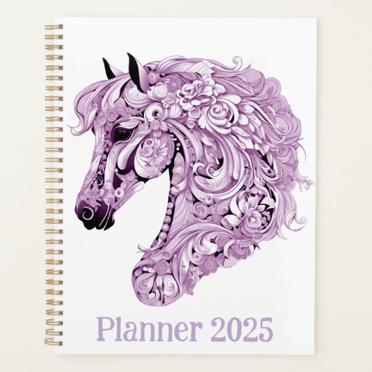 Abstraktes lila Pferd Planer (Vorderseite)