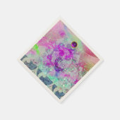 ABSTRAKTES LILA PINK AQUAMARINE BLUE WAVES IN GLIT SERVIETTE (Ecke)