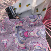 Abstraktes Lila Pink Spiral Fraktal Symmetrie Strandtuch