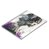 Abstraktes Lila Portrait | Notebook-Journal Notizblock (Linke Seite)