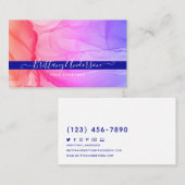 Abstraktes Lila Rosa Originale Visitenkarte (Vorne/Hinten)