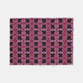 Abstraktes Lila Schwarzes Prozent Signaltonmuster  Fleecedecke (Vorderseite (Horizontal))