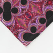 Abstraktes Lila Schwarzes Prozent Signaltonmuster  Fleecedecke (Ecke)