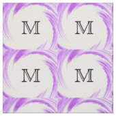 Abstraktes Lila Swirl Monogramm Stoff (Muster)