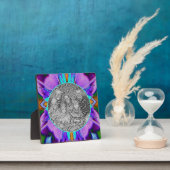 Abstraktes Lila Türkis hinzufügen Ihr eigenes Foto Fotoplatte (InSitu)