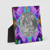 Abstraktes Lila Türkis hinzufügen Ihr eigenes Foto Fotoplatte (Vorderseite)