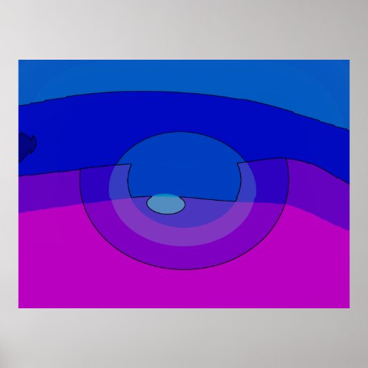 Abstraktes Lila und Blau 1007 Poster (Vorne)