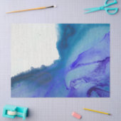Abstraktes Lila und blaues Wasser - Farbdekor Seidenpapier (Basteln)