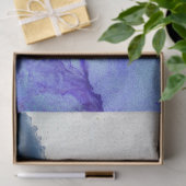 Abstraktes Lila und blaues Wasser - Farbdekor Seidenpapier (Geschenk)