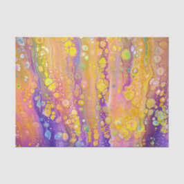 Abstraktes Lila und gelbes Papierpapier Seidenpapier