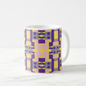 Abstraktes Lila- und Pastellmuster mit Geometrie Kaffeetasse (VorderseiteRechts)