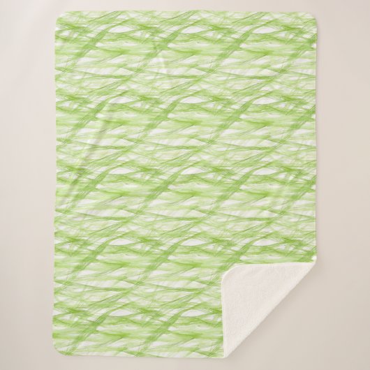 Abstraktes Limettengrün Sherpadecke (Vorderseite)