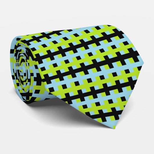 Abstraktes Limones Grün-, Schwarzes und Krawatte (Gerollt)