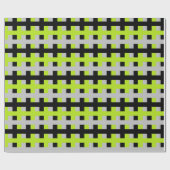 Abstraktes Limones Grün, Silber und Schwarzes Geschenkpapier (Flach)