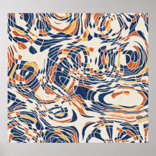 Abstraktes Line Geo, topographisch nahtlos Muster. Poster