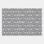 Abstraktes lineares Schwarzweißmuster Geschenkpapier Set (Vorderseite 2)