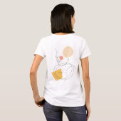 Abstraktes Linienkunst-Gesicht Tee – Minimalistisc (Schwarz voll)