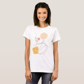 Abstraktes Linienkunst-Gesicht Tee – Minimalistisc (Vorne ganz)