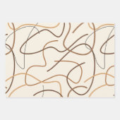 Abstraktes Linienmuster Geschenkpapier Set (Vorderseite 3)