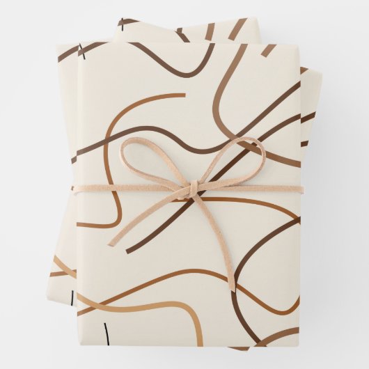 Abstraktes Linienmuster Geschenkpapier Set (Beispiel)