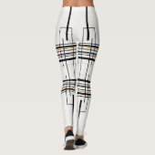 Abstraktes Linienmuster | Urbanes Raster Leggings (Rückseite)