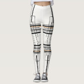 Abstraktes Linienmuster | Urbanes Raster Leggings (Vorderseite)
