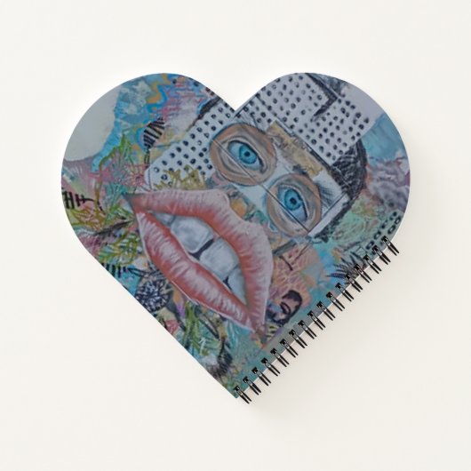 Abstraktes Lippen-Notebook Notizblock (Rückseite)