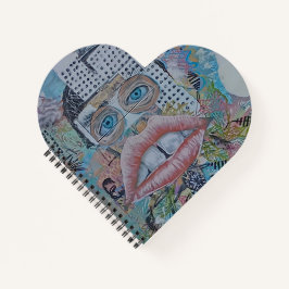 Abstraktes Lippen-Notebook Notizblock